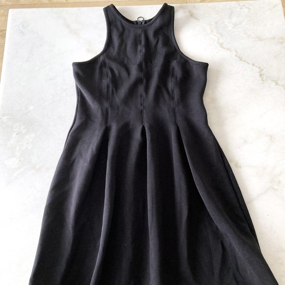 Like new! Athleta black sleeveless dress, fit and flare, high neck - Picture 2 of 5